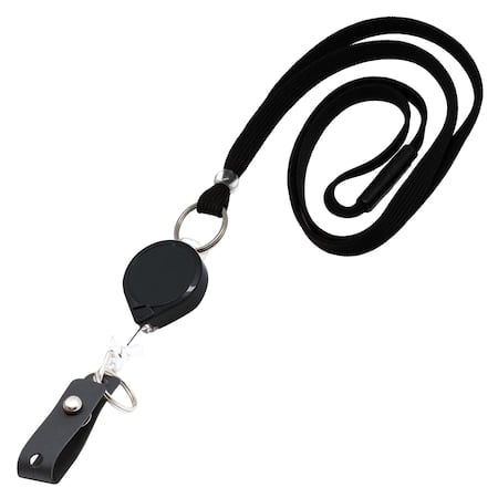 Round HD Super Duty MINI-BAK, Black, Lanyard, Hi-Capacity Strap/Split Ring, POLY MPN:0AC5-00A4-H