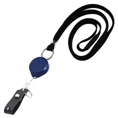Round HD Super Duty MINI-BAK, Blue, Lanyard, Hi-Capacity Strap/Split Ring, POLY MPN:0AC5-00B4-H