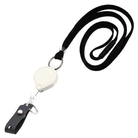 Round HD Super Duty MINI-BAK, White, Lanyard, Hi-Capacity Strap/Split Ring, POLY MPN:0AC5-00D4-H