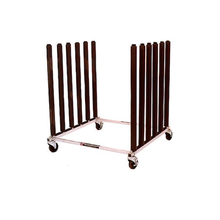 Mobile Bulk Rack, Silver, Steel MPN:73740