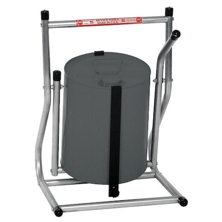 Pail Tipper, 25 in H, Steel, Gray MPN:78030