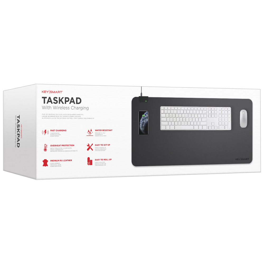 KeySmart TaskPad Wireless Charging Desk Pad, Black MPN:KS923-BLK