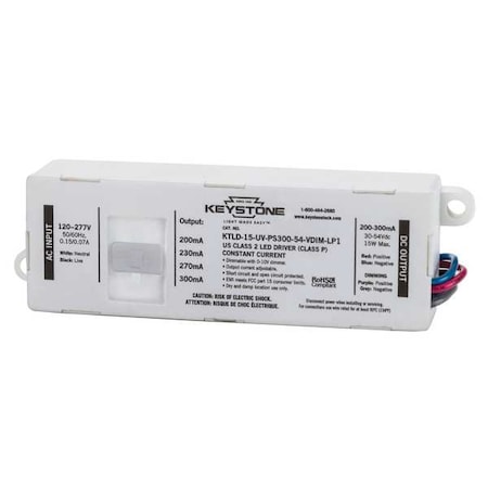 LED Driver, 0-10V, 9-1/2 in - L, 1PK MPN:KTLD-45-UV-PS850-54-VDIM-LM1