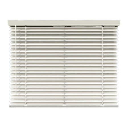 Cordless Faux Wood Blind, White, 36 in H MPN:FW-65x36
