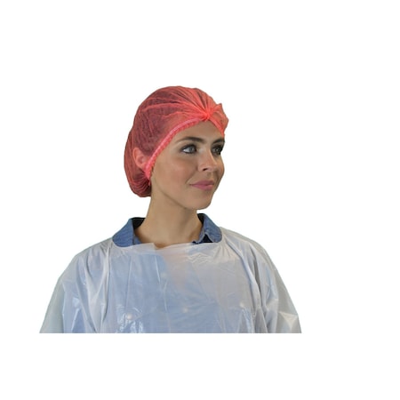 Pleated Red Bouffant Cap, 1000/CS MPN:111NWI-10-24-RED