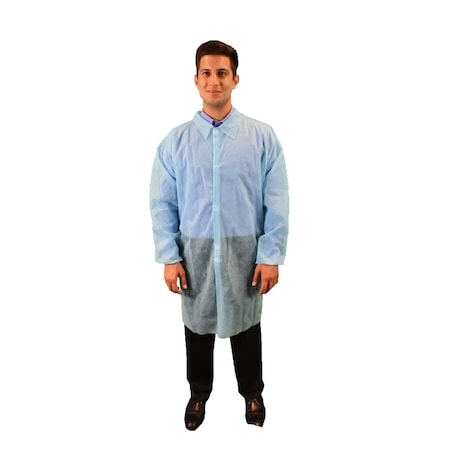 Blue Lab Coat 4XL 30/CS MPN:LC0-BE-NW-V-4XL-BLUE