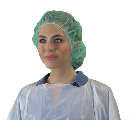 Bouffant Cap, Polypropylene, 21 in Dia., Green, M, 1000 PK MPN:110NWI-10-21 GREEN