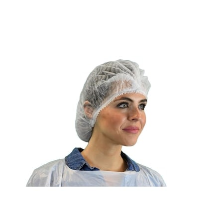 Hair Nets, Polypropylene, 24 in Dia., White, L, 1000 PK MPN:111NWI-10-24 WHITE