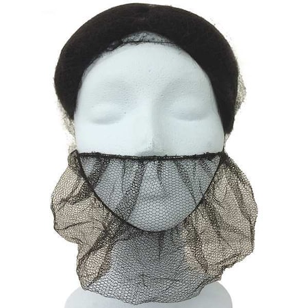 Beard Cover, Nylon, 18 in Dia., Brown, 18 in, 1000 PK MPN:112HPI-BROWN
