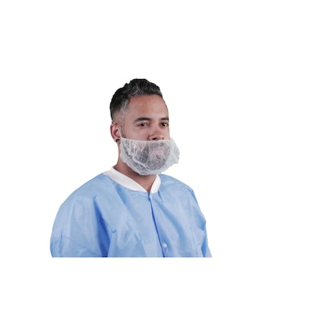 Beard Net, Polypropylene, White, L/XL, 1000 PK MPN:112NWI-WHITE-XL