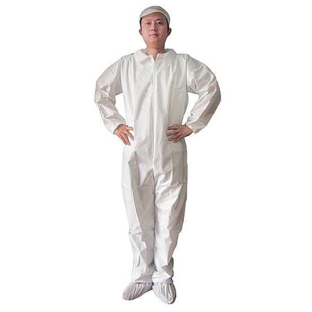 Disposable Coverallss, Collared Coverall, 3XL, KeyGuard®, Open Wrist, Open Ankle, Serged Seam MPN:CVL-KG-3XL