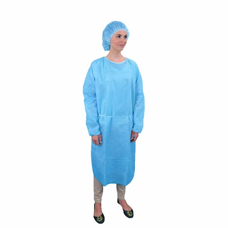 Blue Polypropylene Iso Gown 50/Case, Polypropylene, Blue, Universal, 50 PK MPN:ISO-NW-BLUE