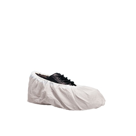 Disposable Shoe Covers, Polypropylene, White, Slip Resistant Sole: No, L MPN:SC-CPE-LRG-WHITE