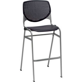 KFI Perforated Stack Stool - Plastic - Black BR2300-P10
