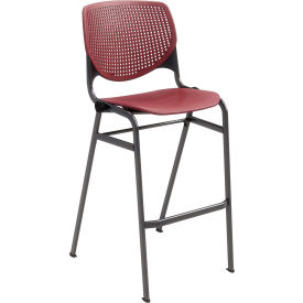 KFI Studios Bar Stool Polypropylene Seat & Back 400 lb. Capacity Burgundy BR2300SB-P07