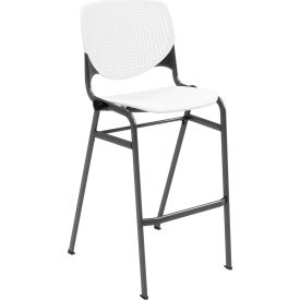 KFI Studios Bar Stool Polypropylene Seat & Back 400 lb. Capacity White BR2300SB-P08