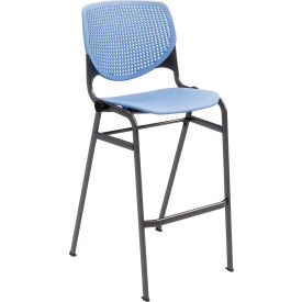 KFI Studios Bar Stool Polypropylene Seat & Back 400 lb. Capacity Periwinkle BR2300SB-P20
