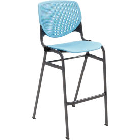 KFI Studios Bar Stool Polypropylene Seat & Back 400 lb. Capacity Sky Blue BR2300SB-P35