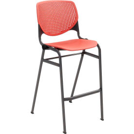 KFI Studios Bar Stool Polypropylene Seat & Back 400 lb. Capacity Coral BR2300SB-P41