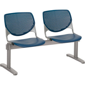 KFI Beam Seating Guest Chairs - 2 Seater - Navy 2300BEAM2-P03