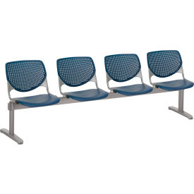 KFI Beam Seating Guest Chairs - 4 Seater - Navy 2300BEAM4-P03
