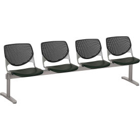 KFI Beam Seating Guest Chairs - 4 Seater - Black 2300BEAM4-P10