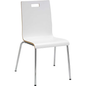 KFI Wood Stack Chair - White - JIVE Series 9222-WH