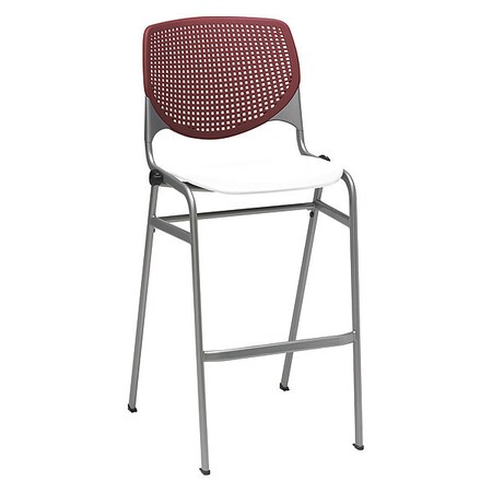 Poly Stack Barstool, Burgundy Back MPN:BR2300-BP07-SP08