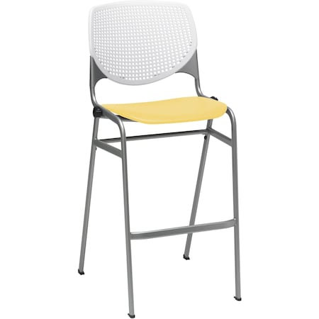 Poly Stack Barstool, Yellow Seat MPN:BR2300-BP08-SP12