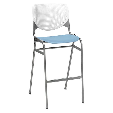 Poly Stack Barstool, Sky Blue Seat MPN:BR2300-BP08-SP35