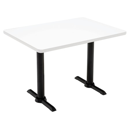 Rectangle 60 W, 30 L, 41 H, Laminate Top, Designer White MPN:T3060-B2065-BK-D354-38