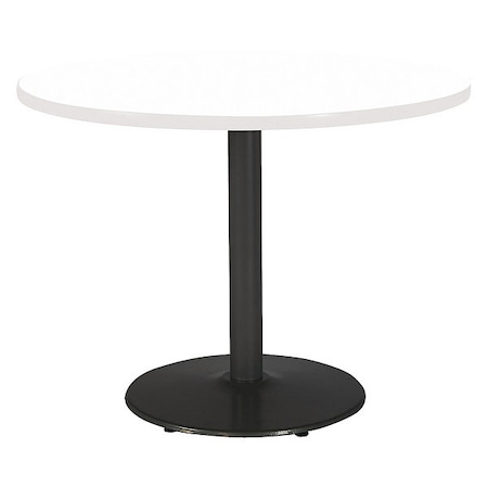 Round Ped Table, Designer White/Black, 42