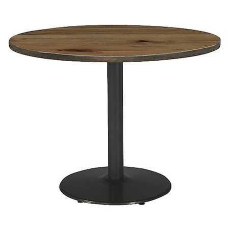 Round 42 L, 42 W, 29 H, Wood Top, Natural MPN:T42RD-B1922BK-LFT-NA