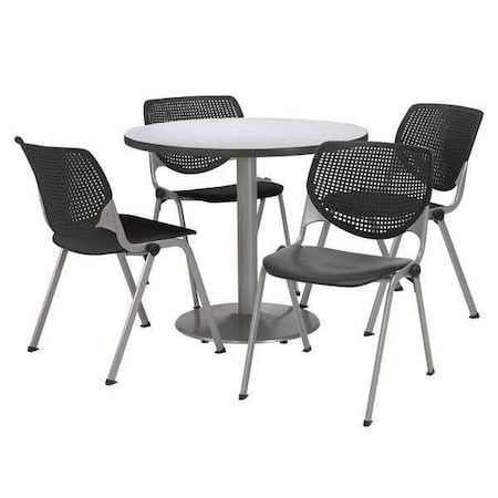 Round Breakroom Table And Chair Set, 31