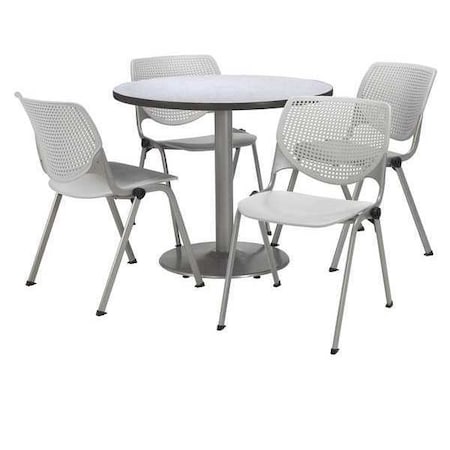 Round Breakroom Table And Chair Set, 31