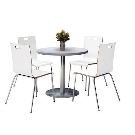 Round 42 W, 42 L, 29 H, Wood Top, Grey MPN:T42RD-B1922SL-GN-9222CH-WH