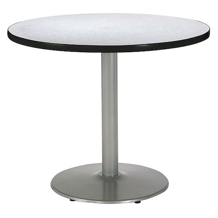 Round Ped Table, Grey Nebula/Silver, 42