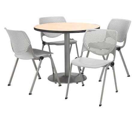 Round Breakroom Table And Chair Set, 31