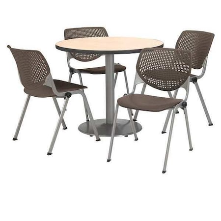 Round Breakroom Table And Chair Set, 31