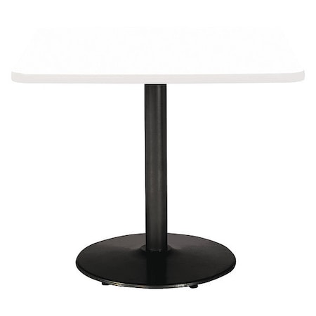 Square Ped Table, Designer Wh/Black, 42