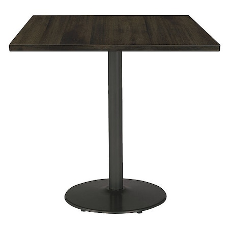 Square 42 L, 42 W, 41 H, Wood Top, Espresso MPN:T42SQ-B1922BK-38-LFT-ES