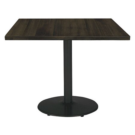Square Wood Table, Espresso/Black, 42