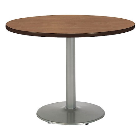 Round Ped Table, River Cherry/Silver, 48