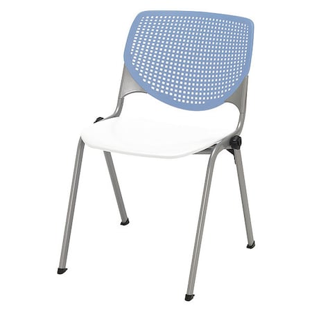 Poly Stack Chair, Peri Blue Back MPN:2300-BP20-SP08