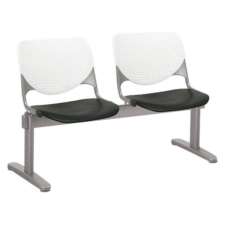 Kool Beam Seat Beam Seating, Black Back, 47 in W 22 in L 31 in H, Polypropylene Seat MPN:2300BEAM2-BP08-SP10