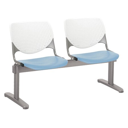 Kool Beam Seat Beam Seating, Blue Back, 47 in W 22 in L 31 in H, Polypropylene Seat MPN:2300BEAM2-BP08-SP35