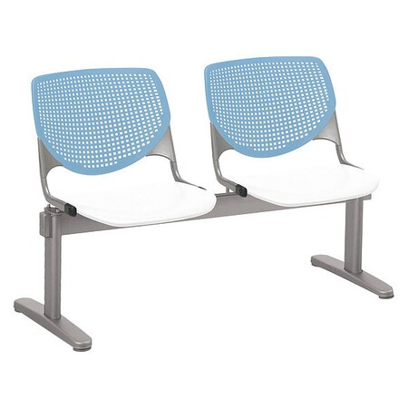 Kool Beam Seat Beam Seating, Blue Back, 47 in W 22 in L 31 in H, Polypropylene Seat MPN:2300BEAM2-BP35-SP08