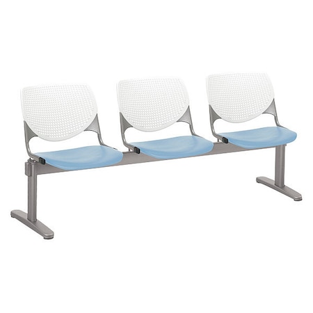 Kool Beam Seat Beam Seating, Blue Back, 71 in W 22