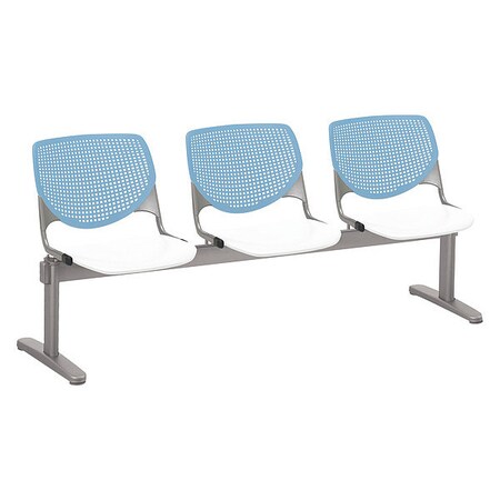 Kool Beam Seat Beam Seating, Blue Back, 71 in W 22