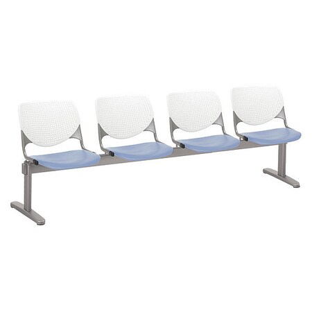Kool Beam Seat Beam Seating, Blue Back, 95 in W 22